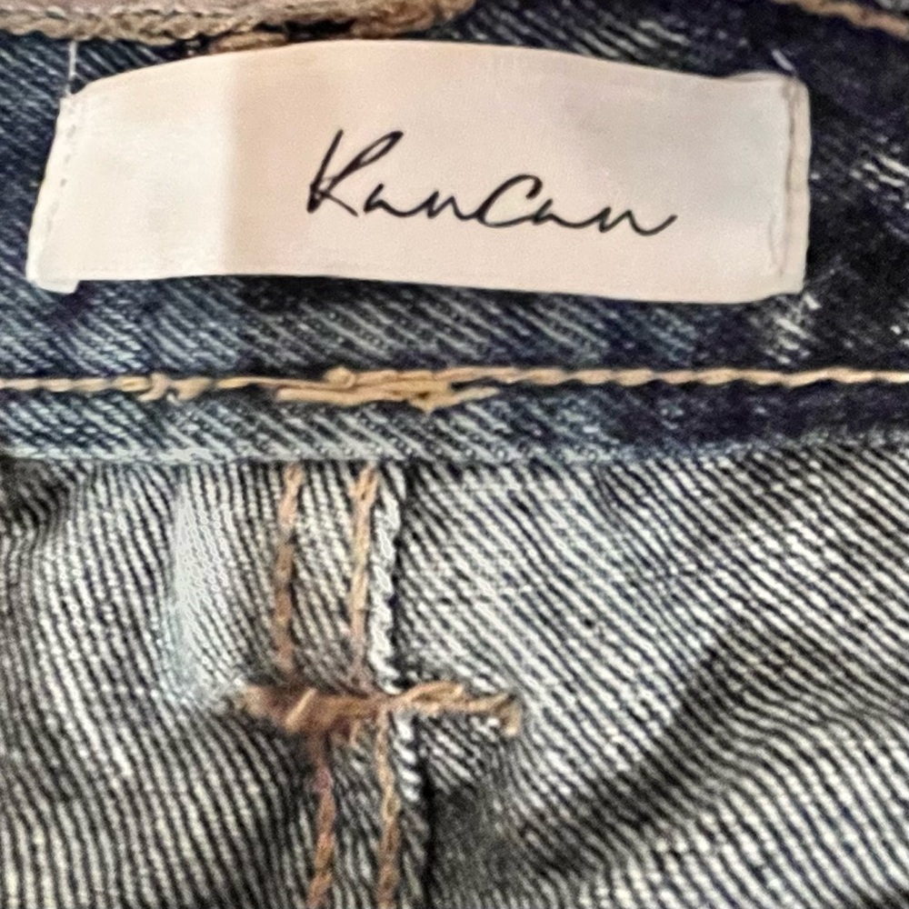 KanCan High Rise Wide Leg Cargo Jeans Medium Wash. Size: 5/26 - Picture 6 of 7